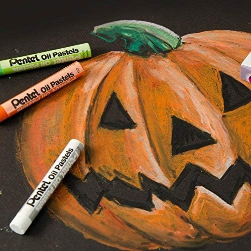 Boîte de 12 pastels à l'huile diamètre 8 mm - PENTEL 